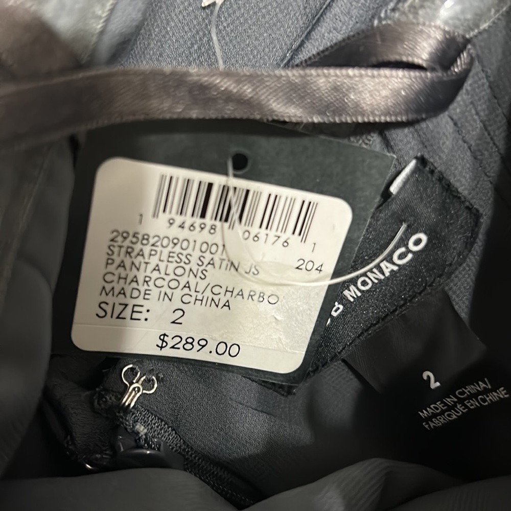 Club Monaco Strapless Satin jumpsuit New - Picture 16 of 16